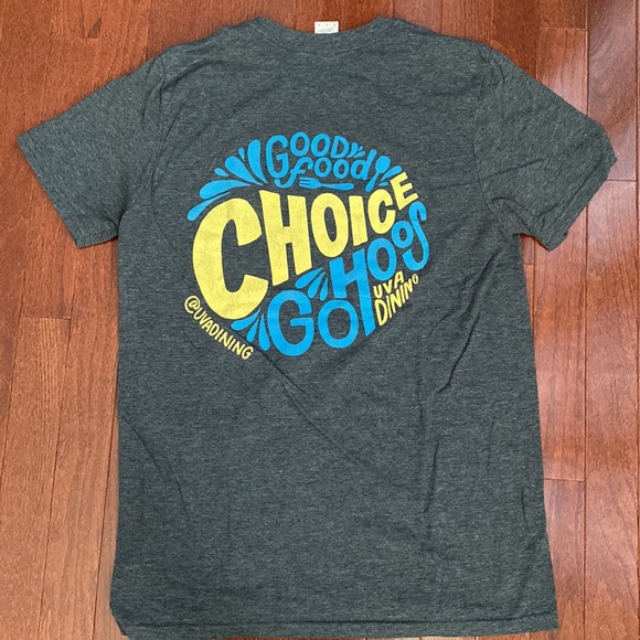 UVA Dining •Good Food• Go Hoos• Choice Short Sleeve T-Shirt - Picture 4 of 4